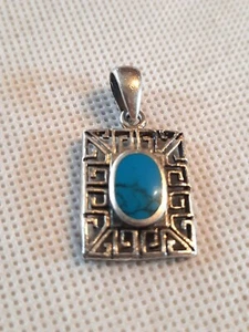 Vintage Women`s Russian Pendant Sterling Silver 925 Soviet jewelry - Picture 1 of 8