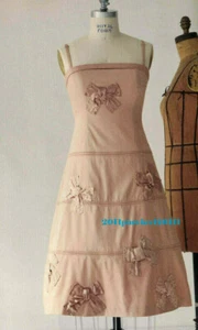 6 8 Anthropologie Pearl Pink Bow "Ballet Dress" Extremely Rare - Picture 1 of 10