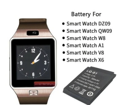 380mAh batteria ricaricabile polimeri litio per Smart Watch AB-S1 DJ-09 LQ-S1