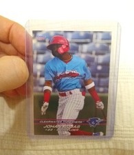 Johan Rojas 2021 Clearwater Threshers Rookie Rc Team Card Phillies Prospect