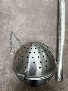Infusor colador vintage enorme bola de té hierba especias - Imagen 1 de 7
