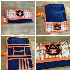Officially Licensed Auburn Tigers Team Logo Tri-Fold Wallet - Navy & Orange - Picture 1 of 19