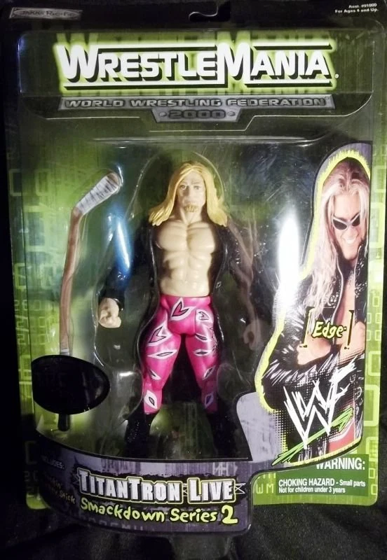 Figura de acción Edge WWF Wrestlemania 2000 JAKKS Pacific nueva en caja Titantron Foto 1 de 1