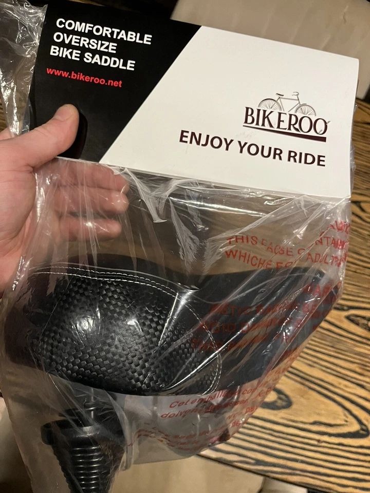 Bikeroo Most Comfortable Bike Seat for Seniors Extra Wide and Padded Bicycle