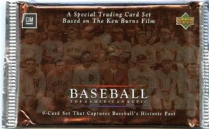 1994 UPPER DECK GM KEN BURNS 9 CARD SET RUTH WILLIAMS COBB MANTLE AARON PAIGE++ - Picture 1 of 2
