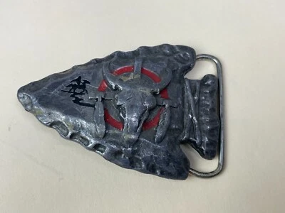 De colección Siskiyou Punta de Flecha Calavera Western Cinturón Hebillas Hombres 3" Hecho en EE. UU. Plateado Foto 1 de 4