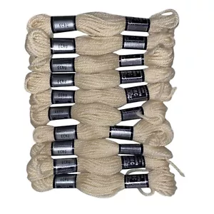 DMC Ecru Embroidery Wool 10 Skeins Laine Tapisserie France Made New Vintage - Picture 1 of 2