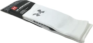 Under Armour Adult White Crew Polyester UA ArmourGrip Training Socks Sz L 8-12 - Picture 1 of 2