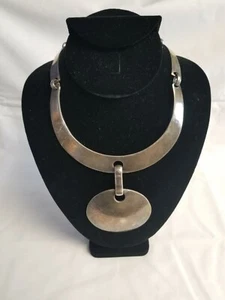 "Collar De Colección Firmado Scooter París Tono Plateado Gargantilla Destacada 16" - Imagen 1 de 12