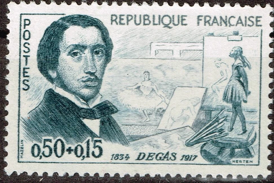 France Famous Impressionist artist Edgar Degas stamp 1975 MLH - Image 1 of 1