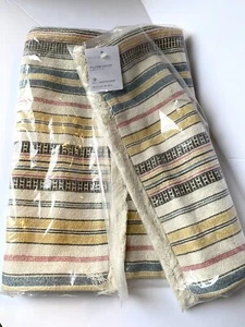 Funda de almohada lumbar a rayas Pottery Barn Cassidy 16x26 amarillo azul rosa NUEVA - Imagen 1 de 3