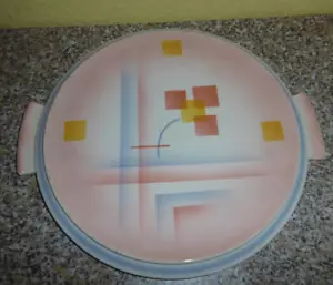 antike Tortenplatte Platte Art Deco Bindenschild Spritzdekor Wächtersbach - Bild 1 von 14