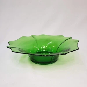 Cambridge Glas Kristall Schale Obst Bonbon Kerze Smaragdgrün Vintage signiert - Bild 1 von 9