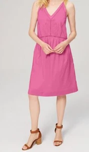 Ann Taylor LOFT Womens Dress Embroidery Eyelet Summer Straps Tropic Orchid NWT S - Picture 1 of 12
