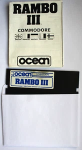 Rambo 3   COMMODORE 64  C64 128 Spiel original  5.25" Diskette  Disk + Anleitung - Bild 1 von 1