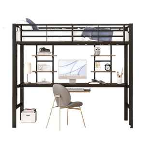Hochbett mit Schreibtisch und Schrank 90x200 cm Kinderbett Etagenbett Stockbett - Bild 1 von 12