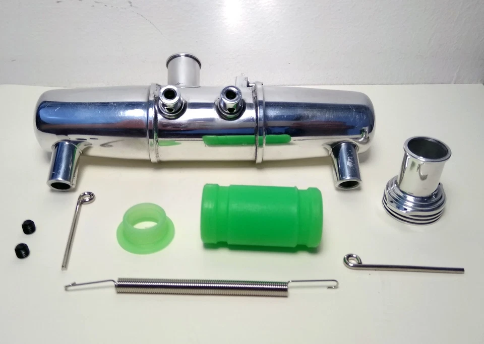 RC Rear Exhaust Pipe For 1/8 Nitro Rc Cars Fits Lrp Picco Novarossi O.S. Reds  - Image 1 of 4