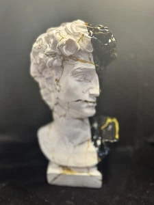 Black & Gold Greek Michel Angelo David Roman Resin Statue NEW - Picture 1 of 12