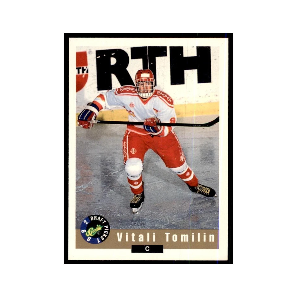 1992 Classic Draft Picks Vitali Tomilin Hockey Cards #53 - Image 1 of 3