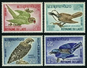 Laos 122-125, MNH. Birds 1966. Parakeet, Thrush, Osprey, Roller. x33639 - Picture 1 of 1