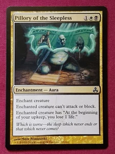 Magic The Gathering GUILDPACT PILLORY OF THE SLEEPLESS black/white card MTG - Picture 1 of 2