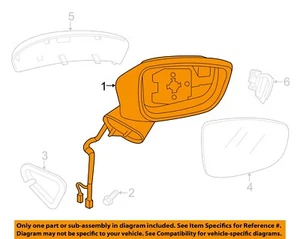 MAZDA OEM 17-18 3 Front Door Outside Mirrors-Mirror Assy BACV69121B - Foto 1 di 2