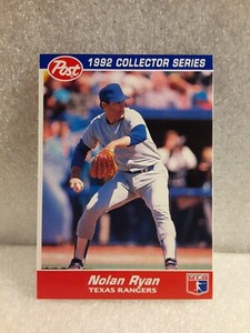 Nolan Ryan 1992 Post Cereal Collection Series #27/30 Texas Rangers NM