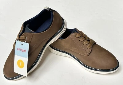 Cat & Jack FRANCO Marrón Oxford Zapatos de Vestir con Cordones~Jóvenes Niños Talla 1~NUEVO CON ETIQUETAS~¡BONITOS!! Foto 1 de 4