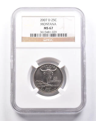 MS67 2007-D Washington State Quarter Montana NGC *6190 - Image 1 of 3