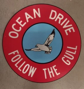 Ocean Drive Follow The Gull Sign - Picture 1 of 1