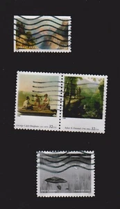 4 sellos de pintura del tráfico postal, estampados - Imagen 1 de 1