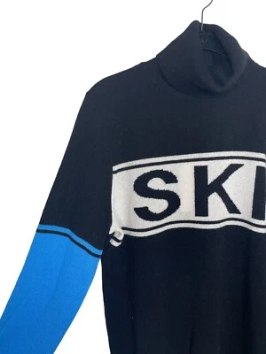Suéter grande Skull 360cashmere L negro ESQUÍ cuello alto cachemir $345 Foto 1 de 4