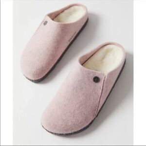 New Bikenstock Zermatt Wool Felted Slippers Pink sz 38