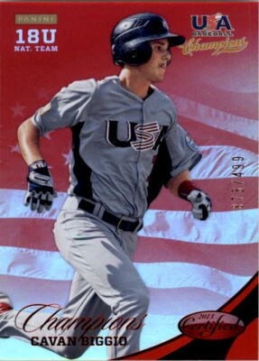 2013 USA Baseball Champions National Team Mirror Red #151 Cavan Biggio /499 - Image 1 of 2