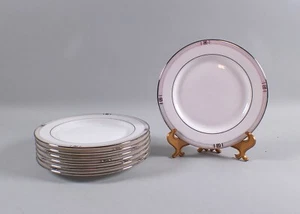 Lotto di 8 piatti da pane e burro in porcellana Lenox WESTERLY PLATINUM - Foto 1 di 3