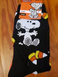 Confezione Calze Crew Peanuts Snoopy Woodstock Zucca Donna. Scarpa taglia 4-10 - Foto 1 di 3