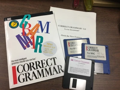 Vintage Macintosh software :  CORRECT GRAMMAR FOR MAC  3-1/2 disk - Image 1 of 4