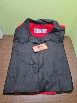 Red Kap SY20BRC Men's Black/Red Work Shirt Size 3XL - Image 1 of 4