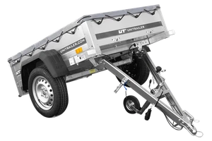 Kleinanhänger für Pkw Garden Trailer 150 KIPP 150x106 cm 750 kg [mit Flachplane, - Bild 1 von 13