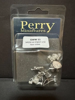 Perry Miniatures 28mm WWII: German MG34 on Tripod and Four Crew PMP GWW11 NEW - Image 1 of 3