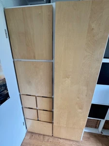 Ikea Rakke Kleiderschrank in weiss mit Holz Optik  - Bild 1 von 4