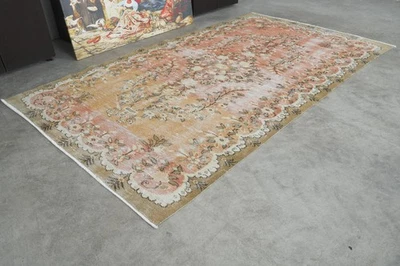5x9 area rug, turkish wool rug, hand-knotted vintage rug, oushak rug,147 - Image 1 of 4