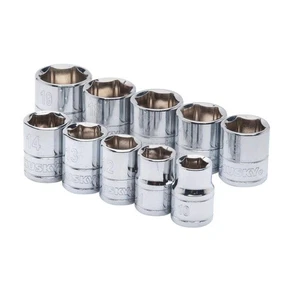 Husky 3/8 in. Drive Standard Metric Socket Set (10-Piece) - Picture 1 of 9