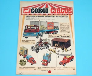 CORGI TOYS MAGAZINE ADVERT CHIPPERFIELD CIRCUS 1960s PEP HOLLAND - Picture 1 of 1