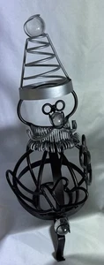 Metall Weihnachtsmann Strumpf Halter Skulptur Volkskunst Wohndeko skurril Weihnachten - Bild 1 von 5