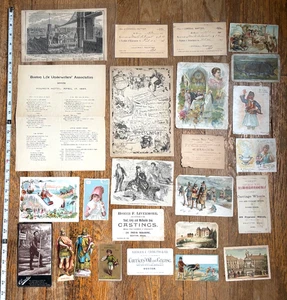 Victorian Trade Card Paper Lot McLaughlin's Coffee, Candee, Invitations, Die Cut - Picture 1 of 10