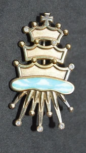 Hallmarked silver gilt diamond Drapers' Company livery badge brooch pendant - Picture 1 of 6