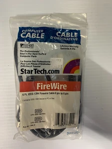 StarTech IEEE-1394 6' Firewire Cable Black 6 PIN to 6 PIN - Picture 1 of 1