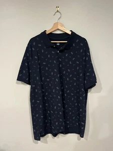 Old Navy Polo Paisley Blue Pattern Mens XXL 2XL - Picture 1 of 3