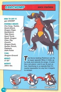 2007 POKEMON GARCHOMP Trading Card Character Action Figure Pin-Up ART PRINT AD - Picture 1 of 4